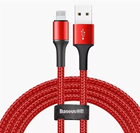 Кабель Baseus CALGH-A01 QC 3.0, lightning, 0.5 м, Quick charge 3.0, красный