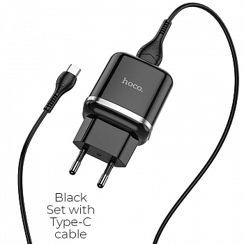 Зарядное устройство HOCO N3 Special, 3A, черный, кабель Type-C