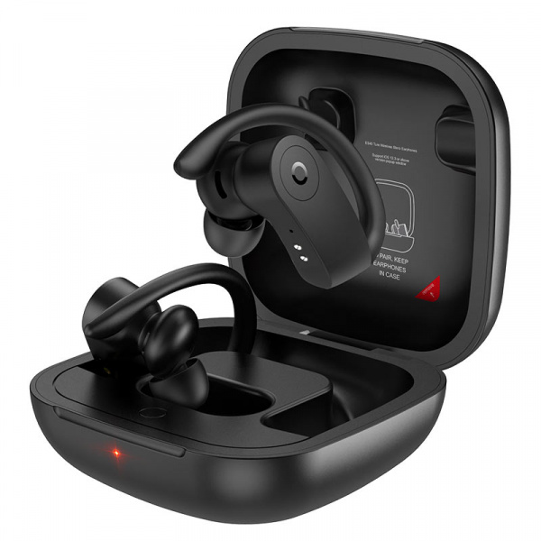 Беспроводные наушники HOCO ES40 Genial, Bluetooth, 50 мАч, Черный, кейс 400 мАч,вызов Siri