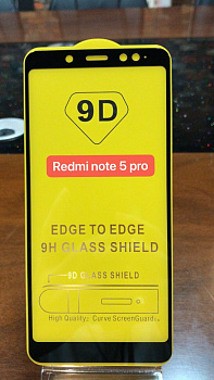 Защитное стекло Full Glue для Xiaomi Redmi Note 5 Pro, черный