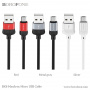 Кабель Borofone BX8 MaxSync USB - micro USB, 1 м серый