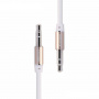 Кабель Remax L200 1m, 3.5 AUX mini jack 3.5 mm, белый 1 м