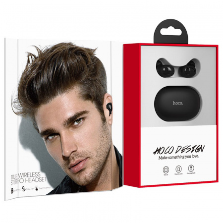 Беспроводные наушники HOCO ES35 Breezy, Bluetooth, 500 мАч, Черный, сенсорная функция, вызов Siri