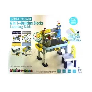 Развивающий стол конструктор Spring Flower 6 in 1 building blocks