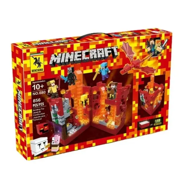 Конструктор Renzaima Minecraft  Подземная крепость 856 деталей