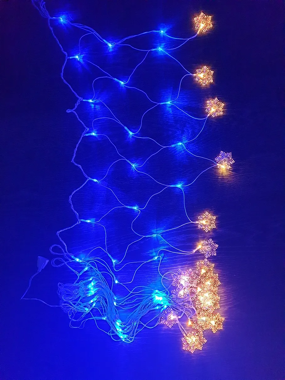 Гирлянда сетка Снежинка 160L